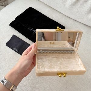 Edie Parker Acrylic Ivory White Evening Clutch Bag - Bridal